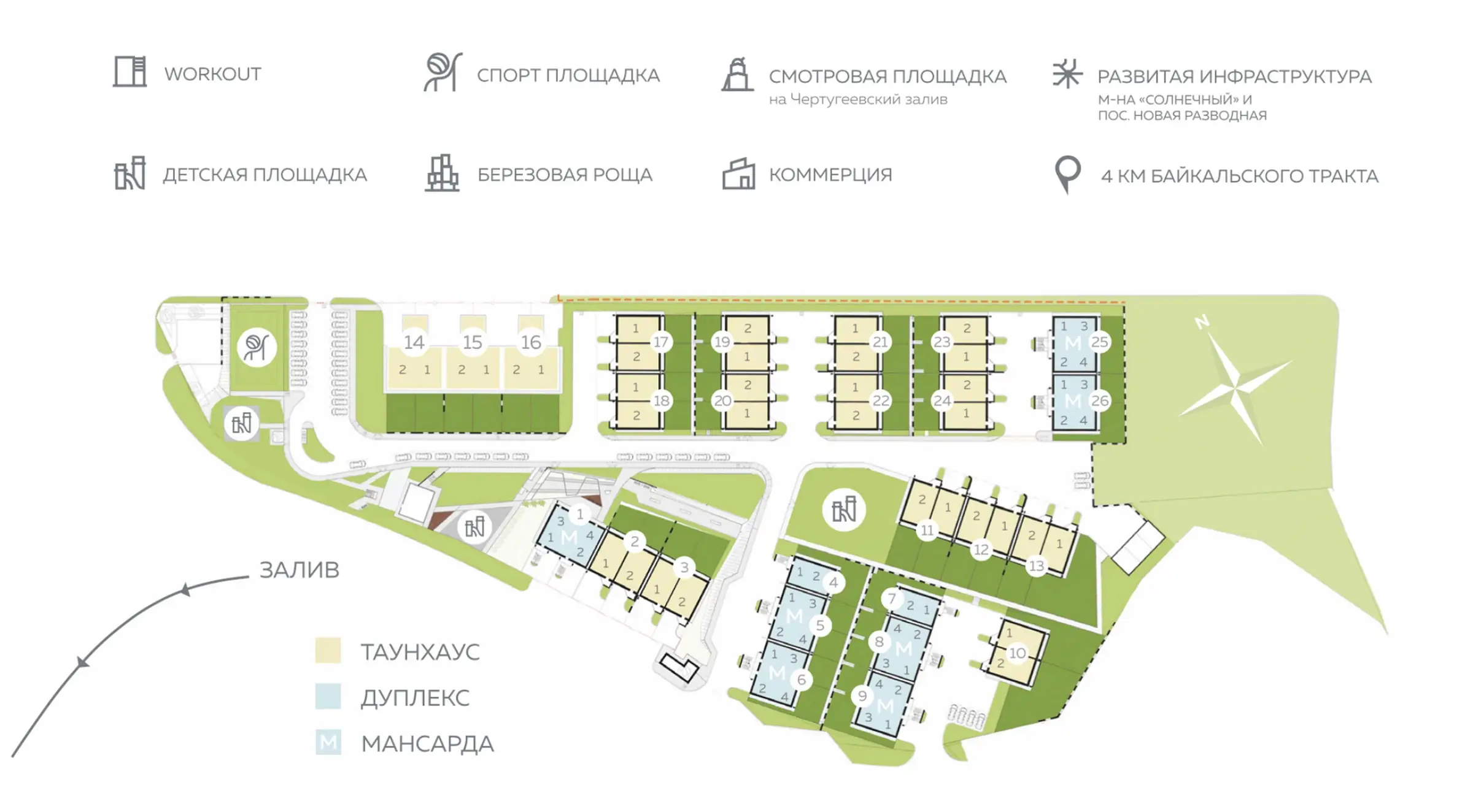 Генплан квартала Aura
